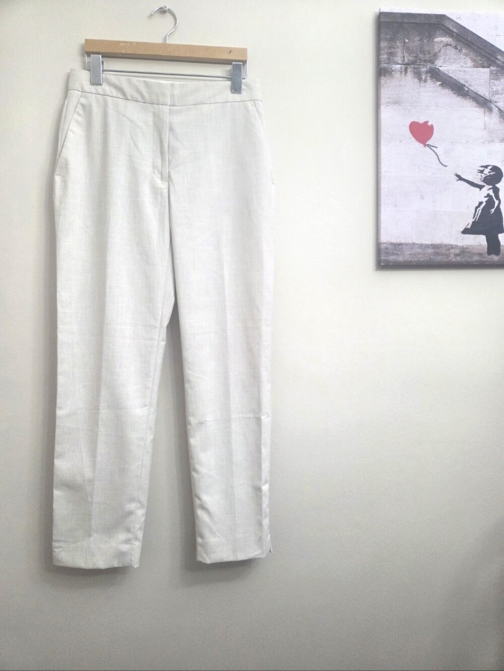 Zara Oatmeal High Waisted Tapered Dress Pants Trousers- SZ 4